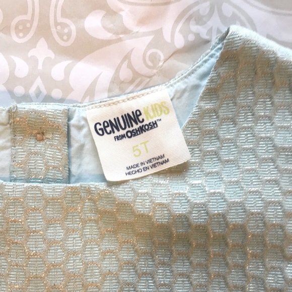 🛍️ SOLD Genuine Kids by Oshkosh mint sleeveless dress 5T - Picture 3 of 7